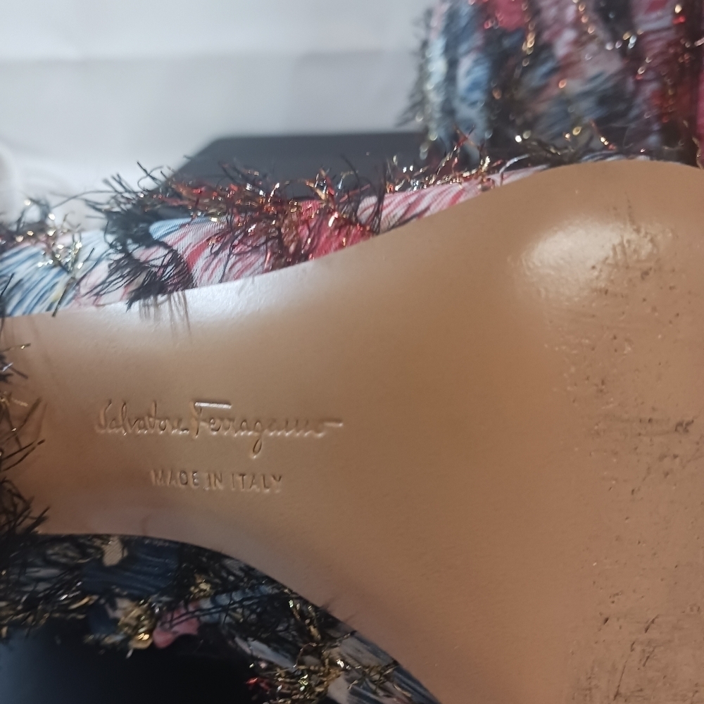 Salvatore Ferragamo Pisa Fringed Tinsel Multicolo… - image 6